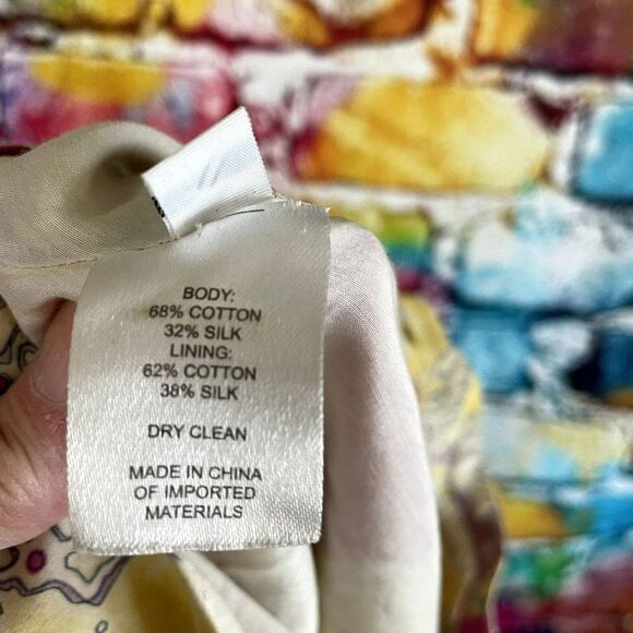 Margaret Olery Silk Blend floral Print Sleeveless Dress Size Small - Picture 10 of 10